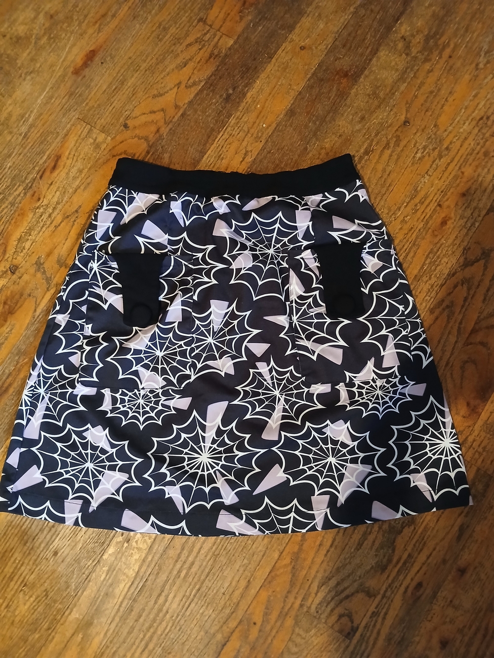 Spiderweb Print Mini Skirt